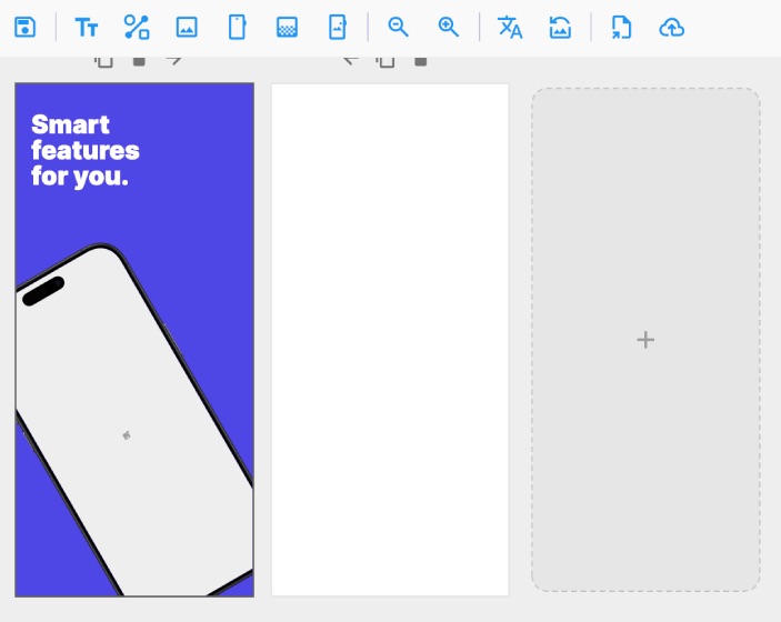 App Store and Google Play screenshot designer with device frames, templates, and custom backgrounds
