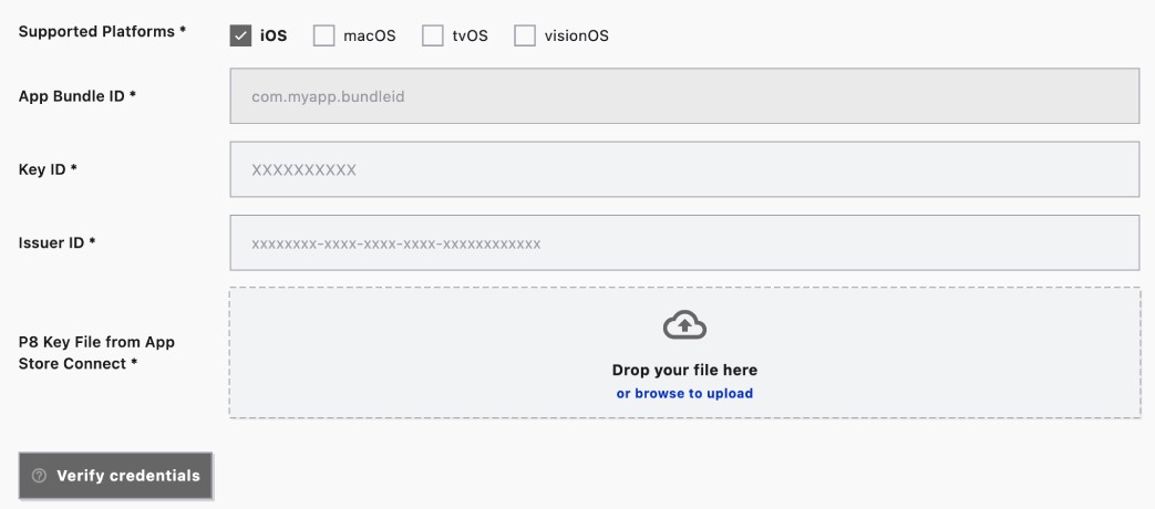 Enter credentials in LaunchMaster Studio